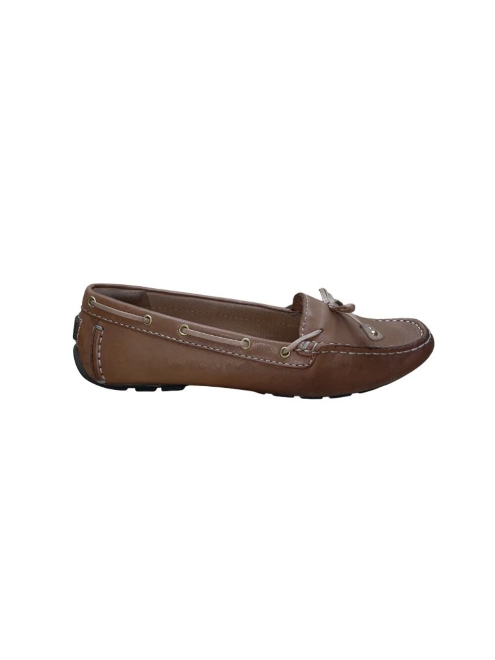 Clarks Artisan Women’s Brown Leather Bow Slip-On Casual Loafers Size 7M